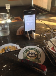 iPhone Stand from coasters